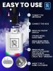 White Hookah Pump with 1300 mAh Rechargeable Battery Electric Hookah Air Pump Kit with Led Light Mini Hookah Pump Starter Universal Shisha Hookah Star